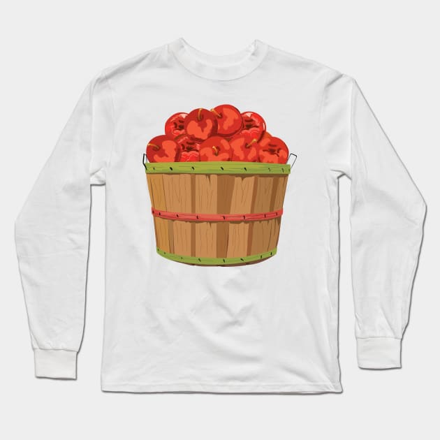Apple Basket Long Sleeve T-Shirt by SWON Design